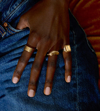 Gold Motif Signet Ring