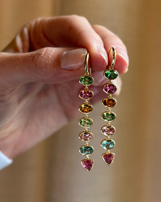 Gemstone Drop Earrings