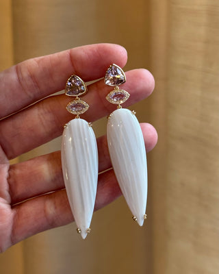 Chalcedony Drop Earrings