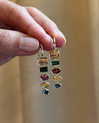 Gemstone Drop Earrings