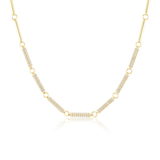 Diamond Pave Link Necklace