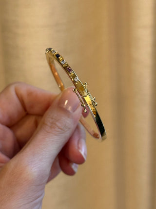 Rainbow Baguette and Diamond Bangle