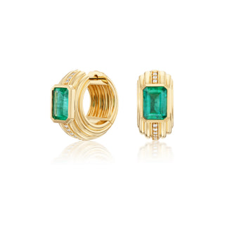 Nomad Pave Gemstone Huggies