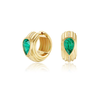 Nomad Pave Gemstone Huggies
