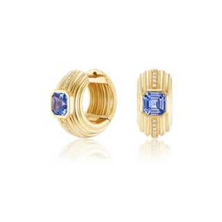 Nomad Pave Gemstone Huggies