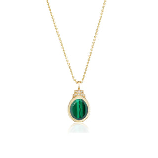 Intaglio R Initial Signet Pendant