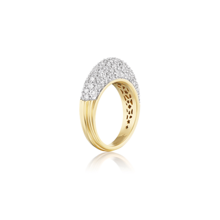 Domed Stardust Pave Ring