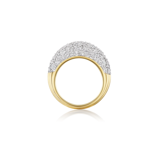 Domed Stardust Pave Ring
