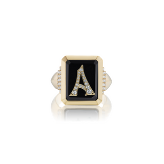 Customized Initial Signet Ring