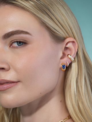 Nomad Gemstone Huggies