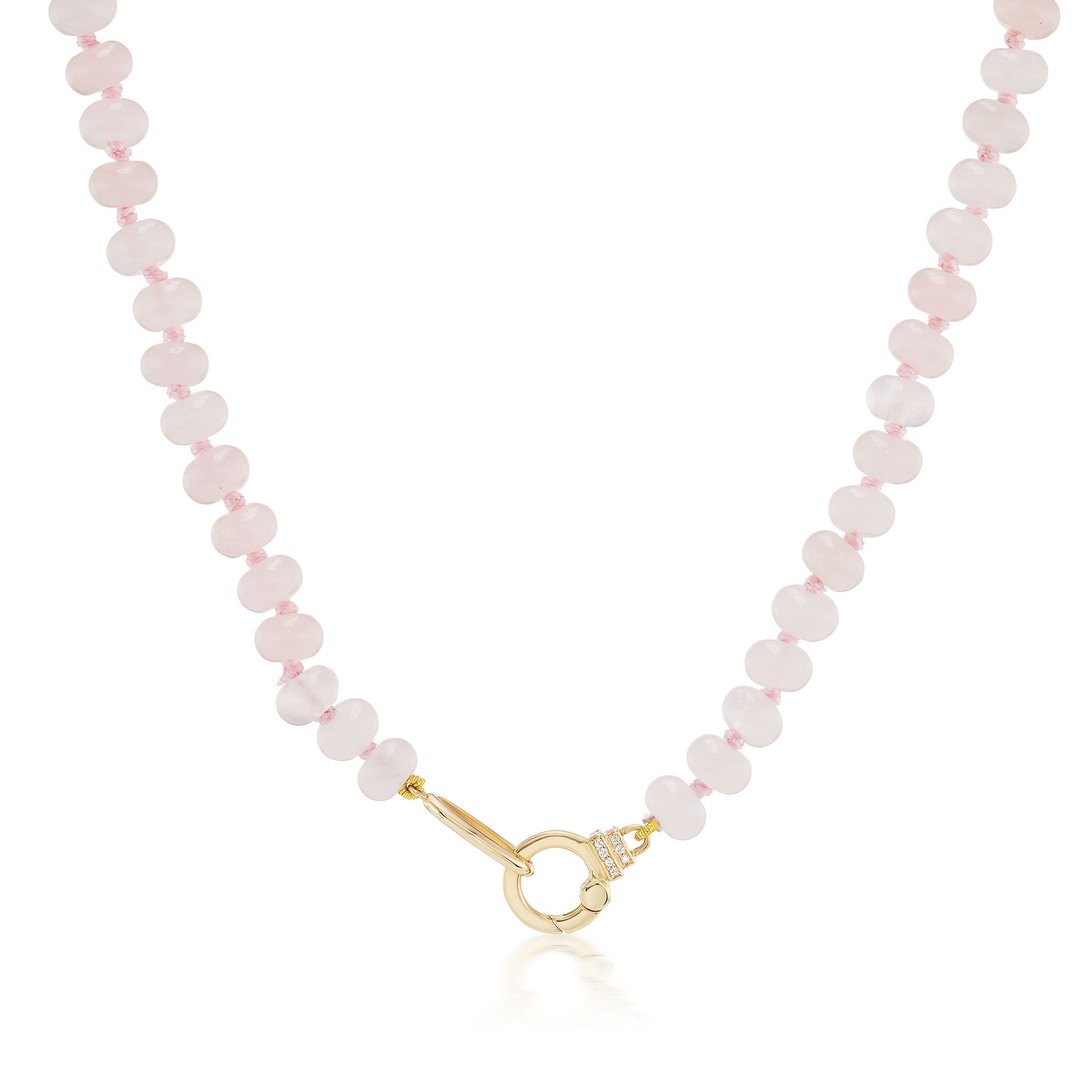 Rose Quartz Beaded Necklace – Sorellina - Main Image