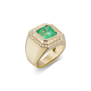 Diamond Baguette & Emerald Cocktail Ring
