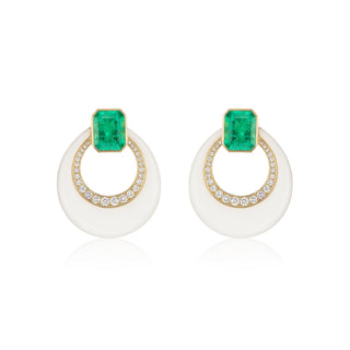 Emerald & Onyx Earrings