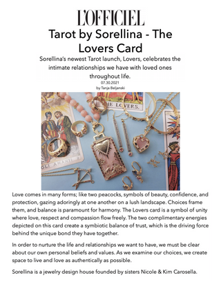 Gli Amanti Tarot Card