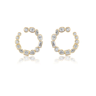 Bezel Crescent earrings